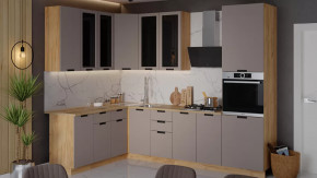 Кухонный гарнитур «Гренада» №16 Дуб Крафт золотой, Холст латте в Когалыме - kogalym.mebel-tymen.ru | фото