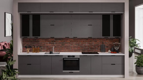 Кухонный гарнитур «Гренада» №19 Белый, Холст Вулкан в Когалыме - kogalym.mebel-tymen.ru | фото