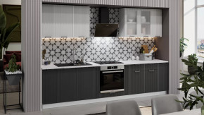 Кухонный гарнитур «Кимберли» №2 Белый, Сноу, Титан в Когалыме - kogalym.mebel-tymen.ru | фото