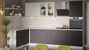 Кухонный гарнитур «Кимберли» №4 Белый, Сноу, Муссон в Когалыме - kogalym.mebel-tymen.ru | фото