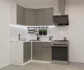 Кухонный угловой гарнитур арт.2, 1200x1400 мм, Лайн/Обсидиан в Когалыме - kogalym.mebel-tymen.ru | фото