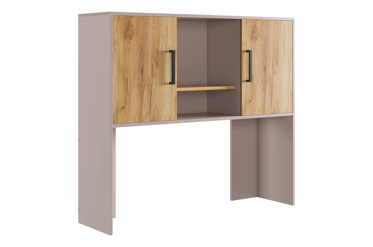 Надстройка стола компьютерного 1200 Лайт-2 кашемир/дуб крафт золотой в Когалыме - kogalym.mebel-tymen.ru | фото