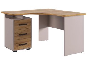 Стол компьютерный 1200 угловой Лайт-2 кашемир/дуб крафт золотой в Когалыме - kogalym.mebel-tymen.ru | фото