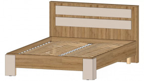 Ленора Кровать 1400 Дуб вотан/Кашемир в Когалыме - kogalym.mebel-tymen.ru | фото