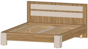 Ленора Кровать 1600 Дуб вотан/Кашемир в Когалыме - kogalym.mebel-tymen.ru | фото