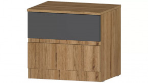 Ленора Тумба прикроватная Дуб вотан/Графит в Когалыме - kogalym.mebel-tymen.ru | фото