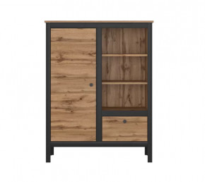 LOFT шкаф REG1D1S/90 (Дуб вотан/Черный) в Когалыме - kogalym.mebel-tymen.ru | фото