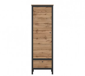 LOFT шкаф REG1D1S (Дуб вотан/Черный) в Когалыме - kogalym.mebel-tymen.ru | фото