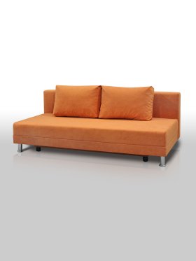 Диван Комфорт Лайт без подлокотников 2 подушки апельсин в Когалыме - kogalym.mebel-tymen.ru | фото