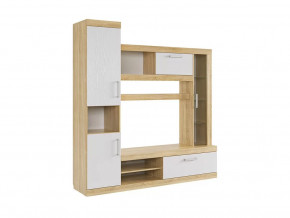 Мини-стенка Макси дуб сонома/белое дерево в Когалыме - kogalym.mebel-tymen.ru | фото