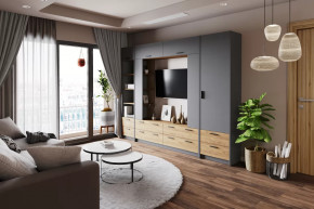 Модульная гостиная Оттавия Антрацит в Когалыме - kogalym.mebel-tymen.ru | фото