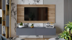 Модульная гостиная «Порто» Яблоня Беллуно, Графит софт в Когалыме - kogalym.mebel-tymen.ru | фото