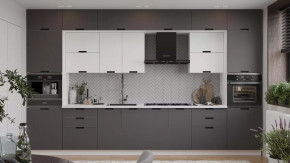 Модульная кухня «Гренада» Белый, Холст Белый, Холст Вулкан в Когалыме - kogalym.mebel-tymen.ru | фото