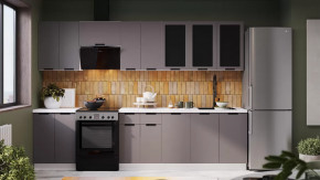 Модульная кухня «Гренада» Белый, Холст Вулкан в Когалыме - kogalym.mebel-tymen.ru | фото