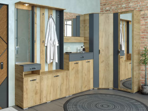 Модульная прихожая Бостон Дуб Вотан/Антрацит в Когалыме - kogalym.mebel-tymen.ru | фото