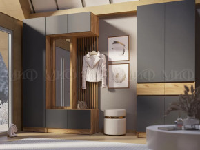 Модульная прихожая Роджинамиф, дуб крафт/графит в Когалыме - kogalym.mebel-tymen.ru | фото
