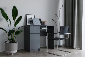 МОРИ МС-1 Стол с 1м ящ., 1 дв., ЛЕВЫЙ (ш900*г504*в770мм), ЛДСП Графит (МП) в Когалыме - kogalym.mebel-tymen.ru | фото