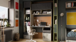 Набор детской мебели «Оксфорд-2» №2 Матера, Дуб крафт белый с рисунком в Когалыме - kogalym.mebel-tymen.ru | фото