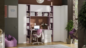 Набор детской мебели «Порто» №10 Белый жемчуг, Виола, Белый софт в Когалыме - kogalym.mebel-tymen.ru | фото