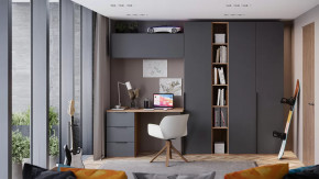 Набор детской мебели «Порто» №3 Яблоня Беллуно, Графит софт в Когалыме - kogalym.mebel-tymen.ru | фото