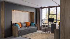 Набор детской мебели «Порто» №4 Яблоня Беллуно, Графит софт в Когалыме - kogalym.mebel-tymen.ru | фото