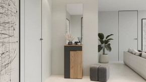 Набор мебели для прихожей стандартный «Асти»  Дуб крафт золотой/Антрацит в Когалыме - kogalym.mebel-tymen.ru | фото