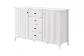 Никеа Комод 4 ящика 2 двери Белый в Когалыме - kogalym.mebel-tymen.ru | фото