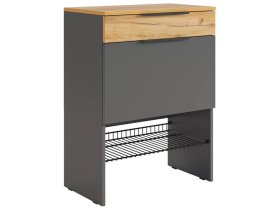 Обувница Баско графит/дуб крафт золотой в Когалыме - kogalym.mebel-tymen.ru | фото