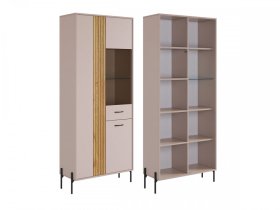 Шкаф двухдверный (со стеклом) Доминика в Когалыме - kogalym.mebel-tymen.ru | фото