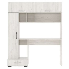 Стол компьютерный "ПКС- 1" (ш1500*г570*в1800мм), ЛДСП дуб крафт белый (Памир) в Когалыме - kogalym.mebel-tymen.ru | фото