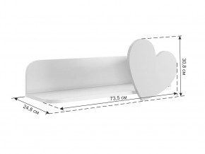 Полка навесная Сердечко в Когалыме - kogalym.mebel-tymen.ru | фото