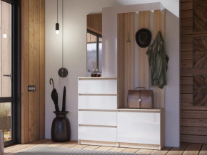 Прихожая Челси сонома-белый в Когалыме - kogalym.mebel-tymen.ru | фото