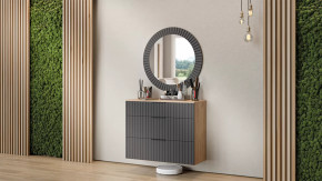 Прихожая «Хилтон» № 10 Дуб Крафт золотой, Графит матовый в Когалыме - kogalym.mebel-tymen.ru | фото