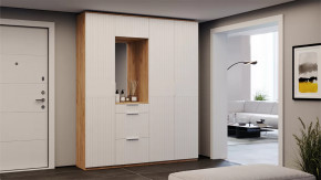 Прихожая «Хилтон» Дуб Крафт золотой, Белый матовый в Когалыме - kogalym.mebel-tymen.ru | фото