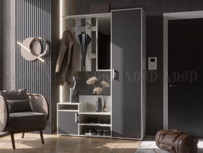 Прихожая Визит Графит/Дуб Крафт Белый в Когалыме - kogalym.mebel-tymen.ru | фото