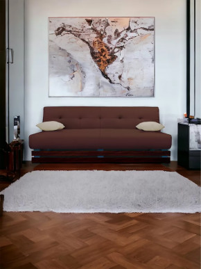 Прямой диван манго 1 Нео Шоколад/Подушки Нео Латте в Когалыме - kogalym.mebel-tymen.ru | фото