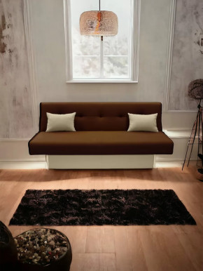 Прямой диван манго 4 Нео Шоколад/Подушки Нео Латте в Когалыме - kogalym.mebel-tymen.ru | фото