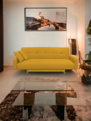 Прямой диван с подлокотниками манго 3 Савана Елоу в Когалыме - kogalym.mebel-tymen.ru | фото