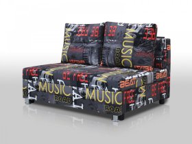 Диван Реал 120 без подлокотников мюзик графит в Когалыме - kogalym.mebel-tymen.ru | фото