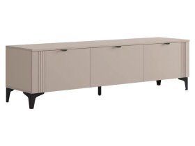 Тумба 2 Рич кашемир/фрапучино матовый/черный в Когалыме - kogalym.mebel-tymen.ru | фото