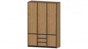 Серия Бостон Шкаф 3-х створчатый дуб вотан в Когалыме - kogalym.mebel-tymen.ru | фото