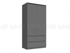 Шкаф 2-х створчатый Челси Графит в Когалыме - kogalym.mebel-tymen.ru | фото