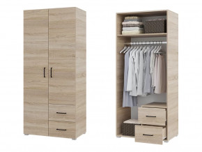 Шкаф 2 створчатый с ящиками Victor Сонома в Когалыме - kogalym.mebel-tymen.ru | фото