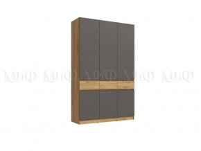 Шкаф 3-х створчатый Роджинамиф, дуб крафт/графит в Когалыме - kogalym.mebel-tymen.ru | фото