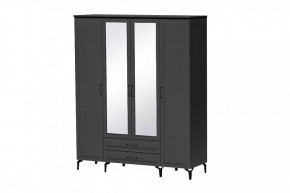 Шкаф 4-х створчатый с зеркалом Шарм ШК-4 Антрацит в Когалыме - kogalym.mebel-tymen.ru | фото