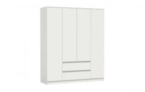 Шкаф для одежды 82.01 Берген (4-х дв.) (ЛДСП Белый) в Когалыме - kogalym.mebel-tymen.ru | фото
