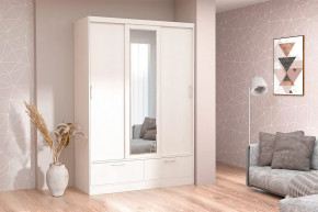 Шкаф-купе 009, трехдверный, с ящиками, бодега белая Диал в Когалыме - kogalym.mebel-tymen.ru | фото