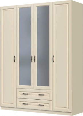Шкаф ШР-4 "Кантри" 2 зеркала, слоновая кость в Когалыме - kogalym.mebel-tymen.ru | фото