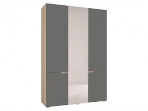 Шкаф трехстворчатый Анталия Сонома-Графит софт в Когалыме - kogalym.mebel-tymen.ru | фото