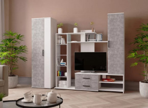 СИДНЕЙ-1 Центральная секция (ш1850*г430*в2000мм), ЛДСП Белый/ЛДСП Ателье светлое в Когалыме - kogalym.mebel-tymen.ru | фото